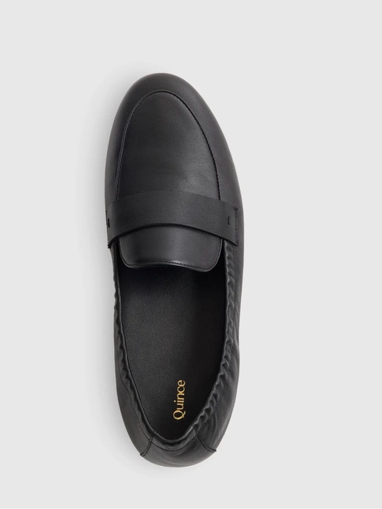 Quince Shoes - Women’s Quince Italian Leather Soft Loafer/Black Size 7
